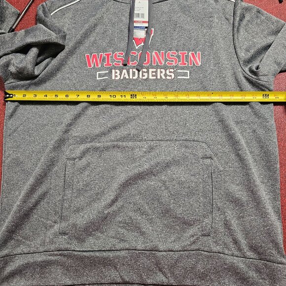 University of Wisconsin Badgers Box Seat Gray Hoodie XL Pullover Blokecore NWT - Picture 7 of 9